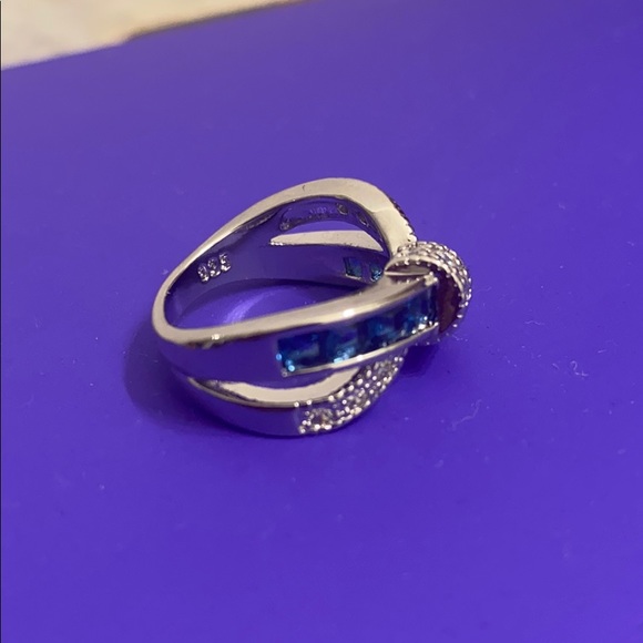 Blue sterling silver Ring - Picture 5 of 7
